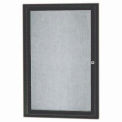 Aarco 1 Door Aluminum Framed Enclosed Bulletin Board Bronze Anod. - 24&quot;W x 36&quot;H