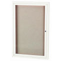 Aarco 1 Door Aluminum Framed Enclosed Bulletin Board White Powder Coat - 36&quot;W x 48&quot;H