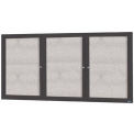Aarco 3 Door Alum Framed Illum Enclosed Bulletin Board Bronzed Anod. - 96&quot;W x 48&quot;H