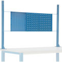 Risers With Louver/Pegboard Panel for 72&quot; Workbench, Blue