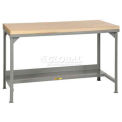 Maple Butcher Block Welded Workbench, Fixed Height, 30&quot; x 72&quot;