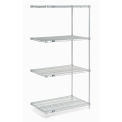 Nexel Wire Shelving Add-On, Poly-Z-Brite, 36&quot;W x 14&quot;D x 54&quot;H