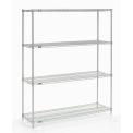 Nexel Wire Shelving, Poly-Z-Brite, 60"W x 18"D x 54"H