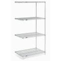 Nexel Chrome Wire Shelving Add-On, 30"W x 21"D x 63"H