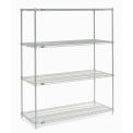 Nexel Wire Shelving, Poly-Z-Brite, 48&quot;W x 21&quot;D x 54&quot;H