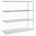 Nexel Chrome Wire Shelving Add-On, 48"W x 21"D x 63"H