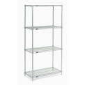 Nexel Wire Shelving, Poly-Z-Brite, 48"W x 24"D x 54"H