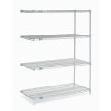 Nexel Wire Shelving Add-On, Poly-Z-Brite, 54"W x 14"D x 63"H