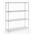 Nexel Wire Shelving, Poly-Z-Brite, 60&quot;W x 14&quot;D x 74&quot;H