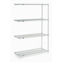 Nexel Wire Shelving Add-On, Poly-Z-Brite, 48"W x 14"D x 74"H