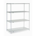 Nexel Wire Shelving, Poly-Z-Brite, 48&quot;W x 14&quot;D x 86&quot;H