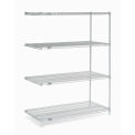 Nexel Wire Shelving Add-On, Poly-Z-Brite, 60&quot;W x 14&quot;D x 86&quot;H