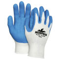 Premium Latex Coated String Gloves, White/Blue, Large, 1 Pair - Pkg Qty 12