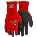 Ninja Flex Latex Coated Palm Gloves, Red/Gray, XL, 1 Pair - Pkg Qty 12