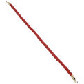 Vinyl Braided Rope 59&quot; With Ends For Portable Gold Post, Red
