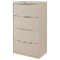 30&quot;W Premium Lateral File Cabinet, 4 Drawer, Putty