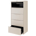 30"W Premium Lateral File Cabinet, 5 Drawer, Putty