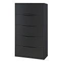 36&quot;W Premium Lateral File Cabinet, 5 Drawer, Black