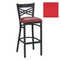 Bar Stool with Criss-Cross Back,17-1/2&quot;W X 17&quot;D X 41&quot;H, Red - Pkg Qty 2