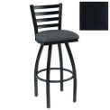 Swivel Bar Stool, 4 Slat-Back, 17-1/2&quot;W X 16&quot;D X 43&quot;H, Black - Pkg Qty 2