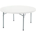 Global Industrial Folding Round Plastic Table, 60&quot;, White