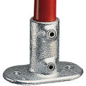KEE KLAMP Railing Flange Galvanized Iron Pipe Fittings - Fits 2&quot; Schedule 40 Pipe