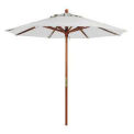 7' Wooden Market Outdoor Umbrella, White