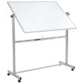Double Sided Rolling Magnetic Dry Erase Whiteboard, 48" x 36"