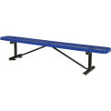 Global Industrial 96&quot;L Expanded Metal Mesh Flat Bench, Blue