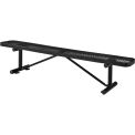 Global Industrial 96&quot;L Expanded Metal Mesh Flat Bench, Black