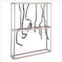 Hanging Tailpipe Rack, Steel, Gray, 96&quot;W x 18&quot;D x 120&quot;H