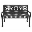 Ring Pattern Bench, Black, 4'