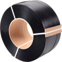 Global Industrial Polypropylene Strapping, 1/2&quot;W x 6000'L x 0.030&quot; Thick, 8&quot; x 8&quot; Core, Black
