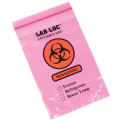 6" x 9" Reclosable 3-Wall Specimen Transfer Bag (Biohazard), Red Tint, Pkg Qty 1000