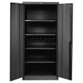 Storage Cabinet, 36&quot;W x 18&quot;D x 78&quot;H, Midnight Ebony, Assembled