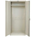 Wardrobe Cabinet, 36&quot;W x 24&quot;D x 78&quot;H, Parchment, Knock-Down