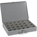 DURHAM Compartment Box - 13-1/4x9-1/4x2&quot; - (24) Compartments - With Fixed Dividers - Pkg Qty 6