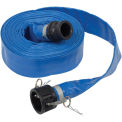 Apache 2&quot; x 50' PVC Lay Flat Discharge Hose w/ C x E Poly Cam & Groove Fittings, 98138049