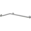 Bobrick 1-1/2&quot; Dia. Two-Wall Tub/Shower/Toilet Compart. Grab Bar, 24&quot;W S