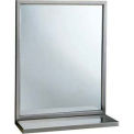 Bobrick Welded-Frame Mirror w/ Shelf, 18&quot;W x 36&quot;H