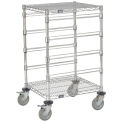 Global Industrial 4 Level Chrome Wire Cart, 21"L x 24"W x 45"H
