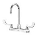 Zurn Kitchen Sink Faucet With 5-3/8&quot; Gooseneck and 4&quot; Wrist Blade Handles - Lead Free, Z871B4-XL