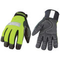 High Visibility Performance Gloves, Safety Lime, Winter, Large, Lime/Black, 1 Pair