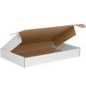 16&quot; x 10&quot; x 2-3/4&quot; Corrugated Tab Lock Literature Mailers, ECT-32, White - Pkg Qty 50