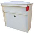 Townhouse Wall Mount Locking Mailbox, White