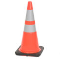 Cortina Safety 03-500-10 28&quot; Solid Orange Cone W/ Black Base & 6&quot;+ 4&quot; Reflective