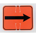 Cortina Safety 03-550-AKR Cone Sign- Keep Right, Black On Orange W/ Arrow - Pkg Qty 5