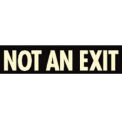 American Permalight "Not An Exit" Aluminum Sign (NYC Mea-Listed), Photoluminescent Yellow/Green