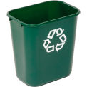 Rubbermaid&#174; Deskside Green Recycling Container, 28-1/8 Qt, Green