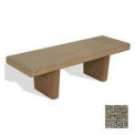 84&quot; Heavy Duty Flat Concrete Bench, Gray Limestone